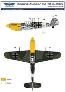 Main Image 1/24 Scale HA- 1112 M1L Buchon «G-BOML» Decals