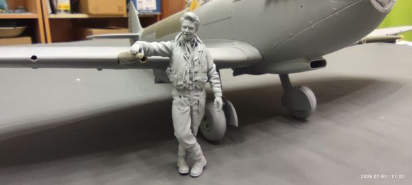 1/24 Skale RAF Pilot Figur, Lt. Marius Eriksen