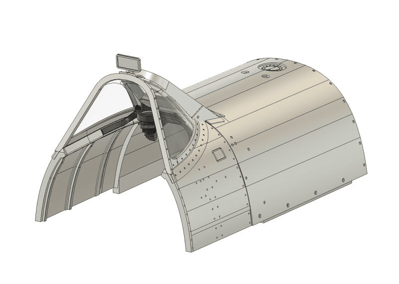 1/24 Scale Spitfire Mk l thru V forward fuselage and windscreen upgrade