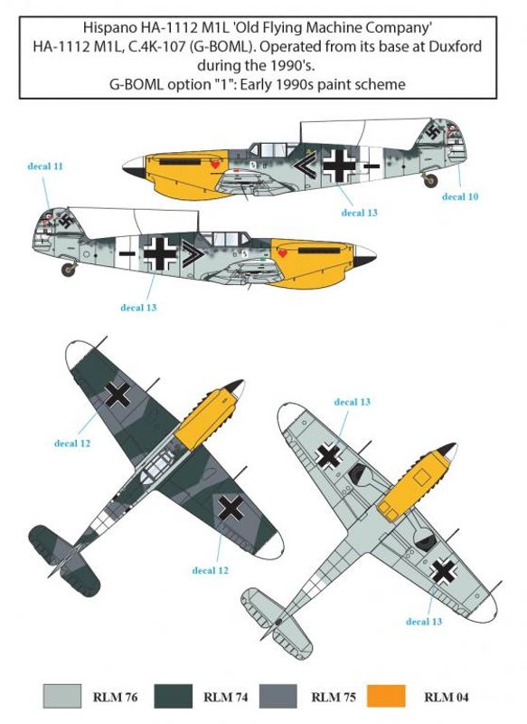 1/72 Scale BF 109 / HA-1112 M1L 
